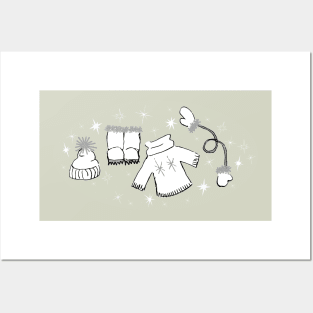 Winter weather snow lover cartoon illustration Posters and Art